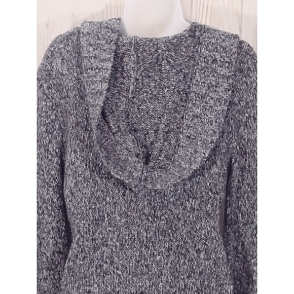 Rue 21 Women's Hooded Sweater Wool Cotton Hoodie Grey Black Size XL Extra Large - Picture 4 of 12